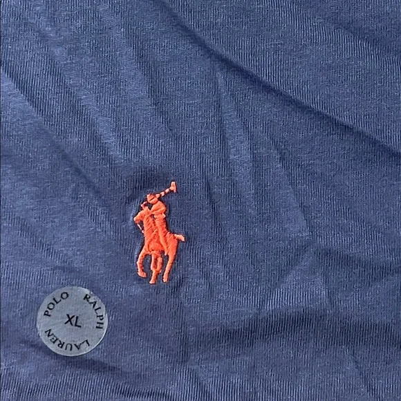 Polo Ralph Lauren Short Sleeve V Neck T Shirt blue new Mens Size XL - Picture 2 of 9